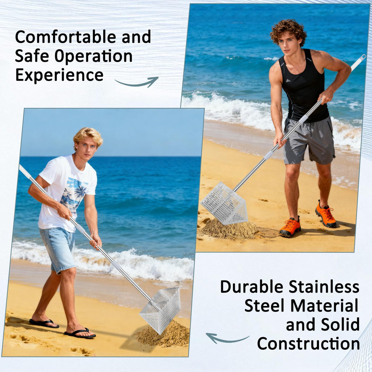 IAOVAW Rust-resistant stainless steel construction withstands salt spray and sand