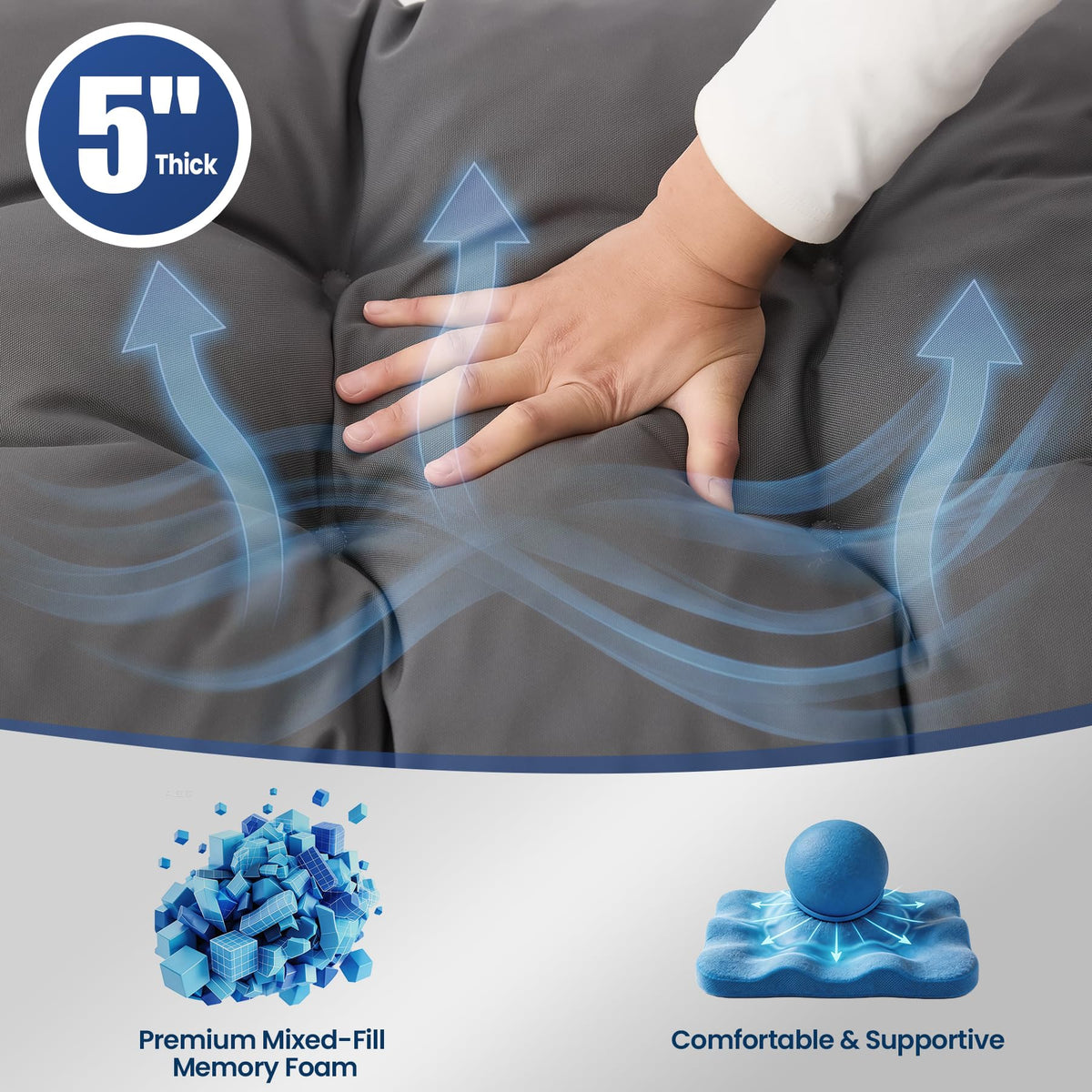 IASEAHK easy spot-clean care keeps cushions looking fresh.