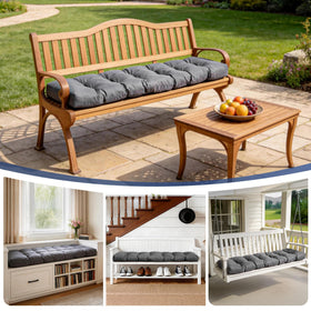 IASEAHK dark grey tufted texture enhances outdoor furniture style.