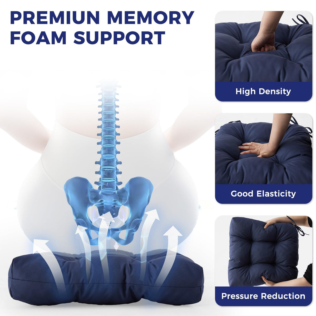 IASEAHK cushions non-slip bottom detail for stable outdoor use