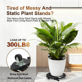 IBGUC 360-locking wheels plant dolly for secure placement and simple movement