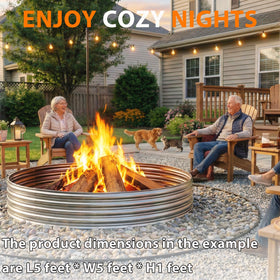 IBGUC fire pit ring emphasizes safe contained burning for patios and camps.