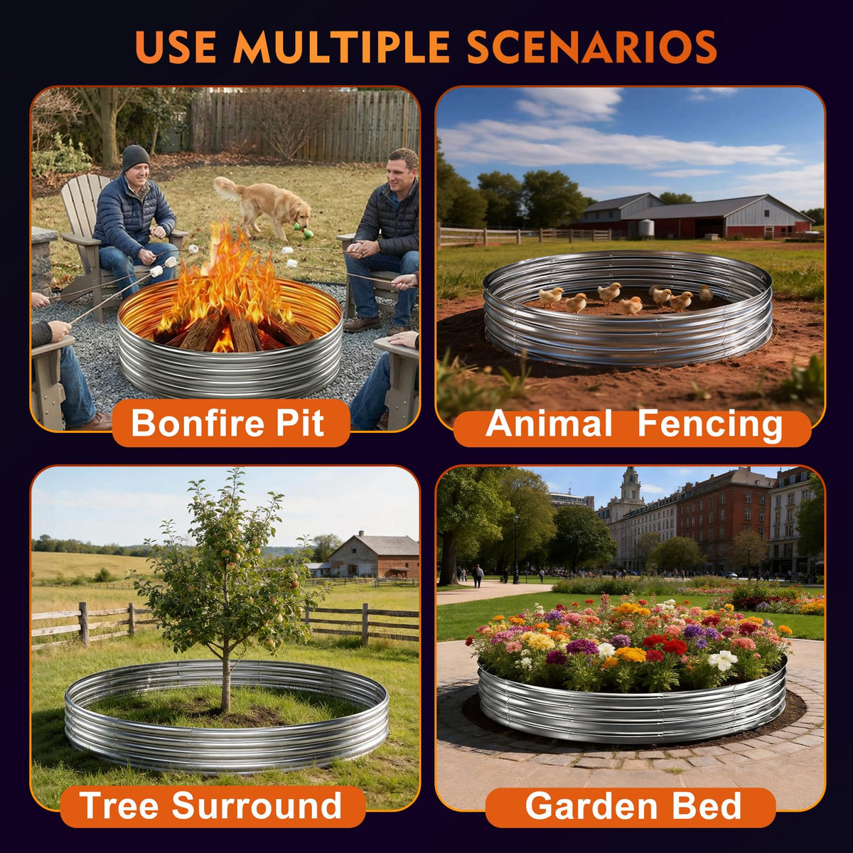 IBGUC fire pit ring in use shows warmth and gathering focus.