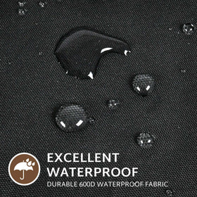 iBirdie waterproof fire pit cover protecting against rain and snow