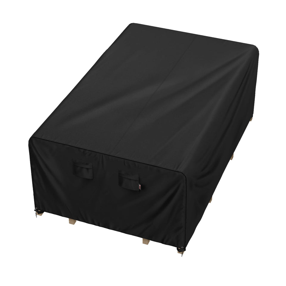 The iBirdie patio cover 84x48 protects outdoor furniture from rain and sun.