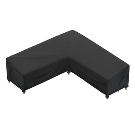 iBirdie L-Shape outdoor sectional cover in 85x85 overview protects your sofa