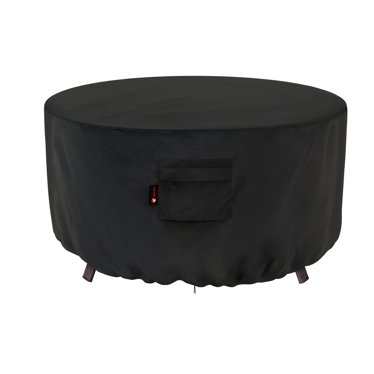 iBirdie round 44in fire pit cover, top view, for weather protection