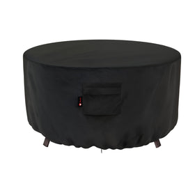 iBirdie round 44in fire pit cover, top view, for weather protection
