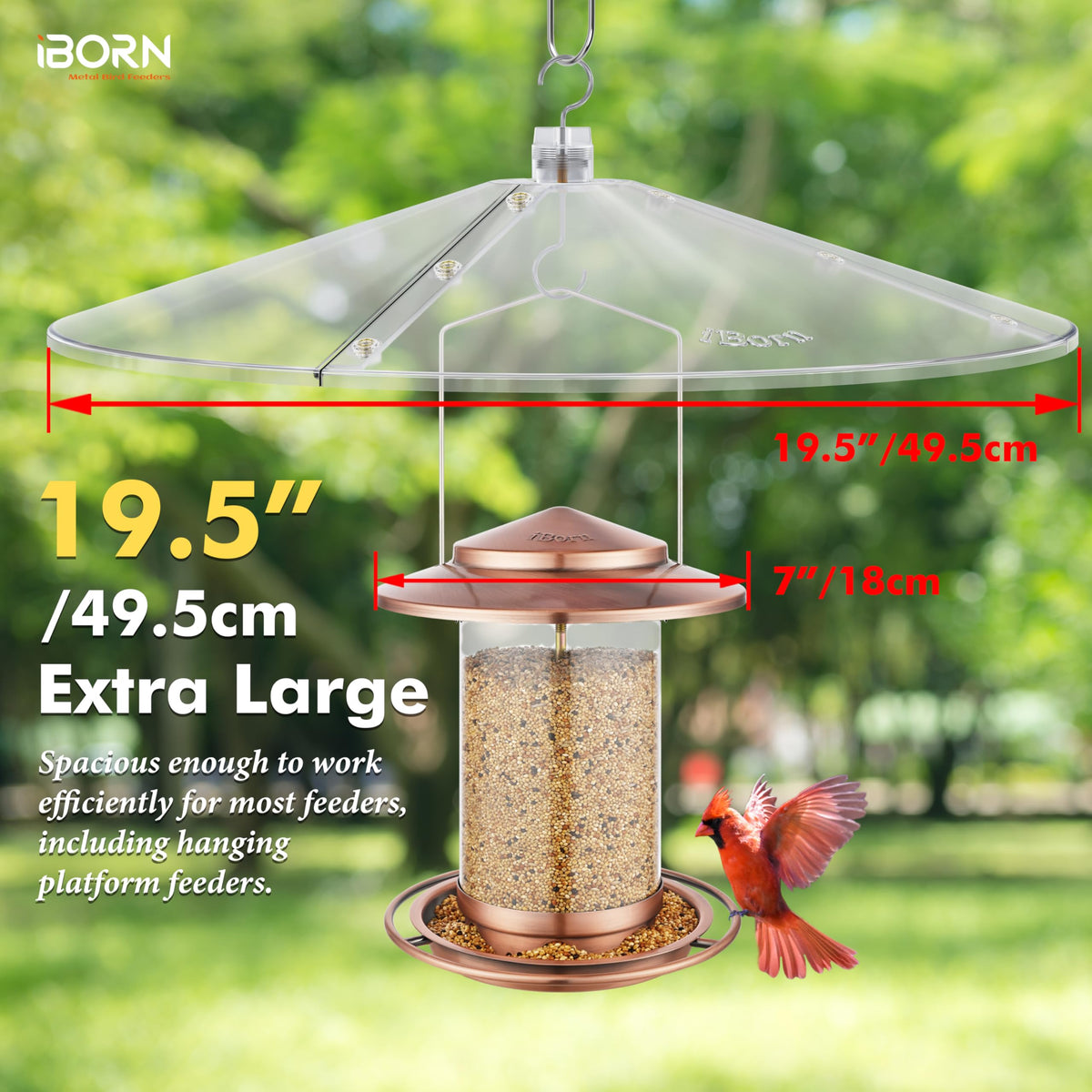 iborn baffles squirrel guard for bird feeders blocks nibbling while birds feed