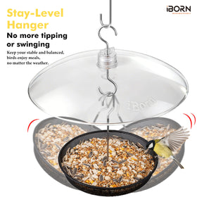 iBorn Balanced Hanging Design prevents tilting for reliable feeding.
