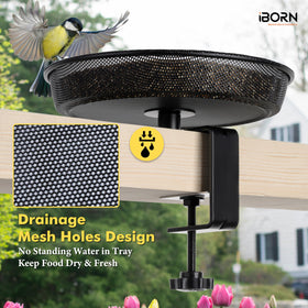 iBorn drainage holes prevent water buildup, keeping feed fresh outdoors
