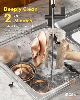 iBorn sealed roof with eight drain holes promotes quick water shedding.