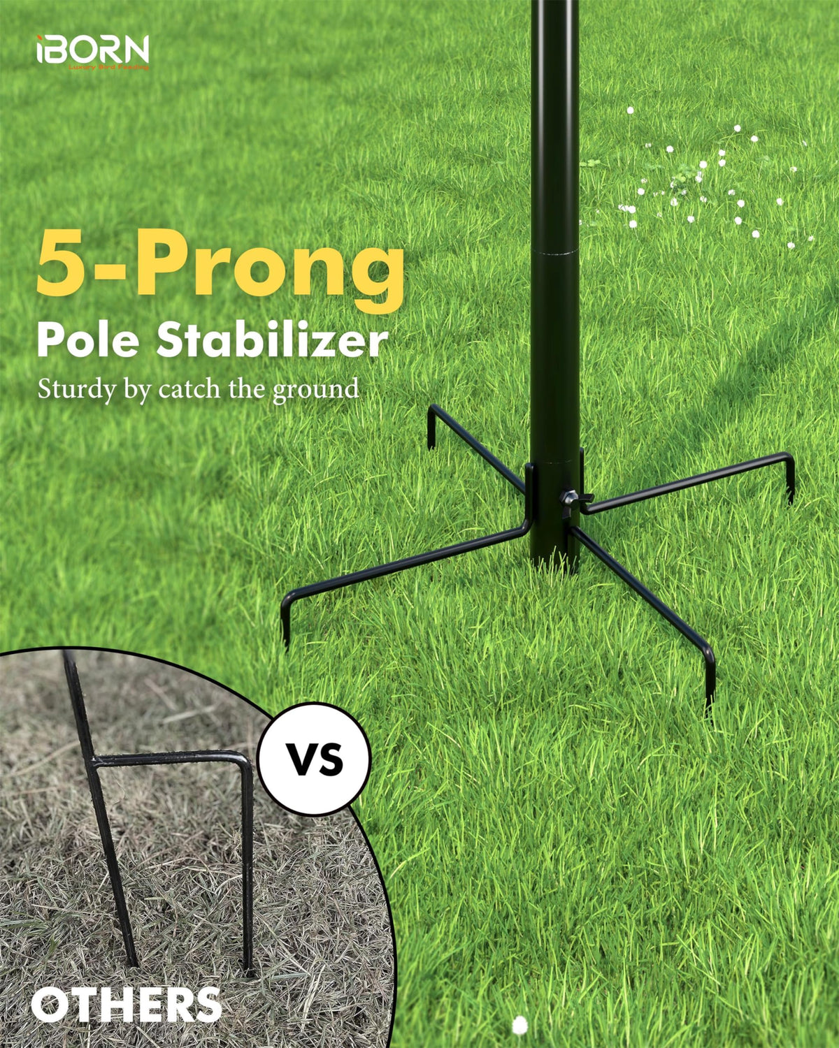 iBorn Weatherproof metal construction endures seasonal outdoor conditions