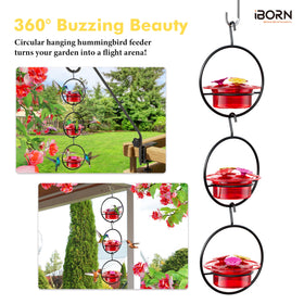iBorn eco-safe BPA-free PS materials ensure a safe drinking spot for hummingbirds