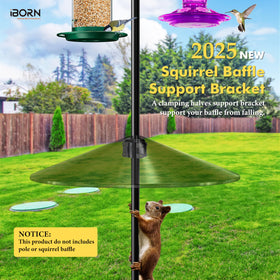 IBORN bracket adjustment step demonstrates adjustable clamp range for different pole sizes.