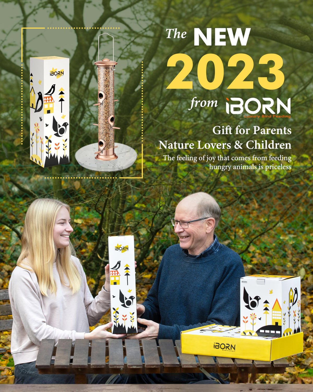 iBorn 6-port feeder attracts cardinals and other birds to your garden