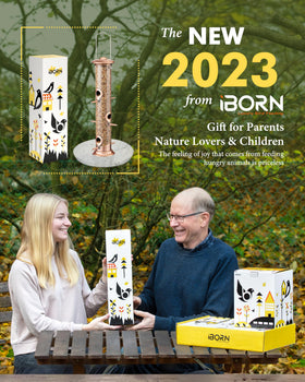 iBorn 6-port feeder attracts cardinals and other birds to your garden