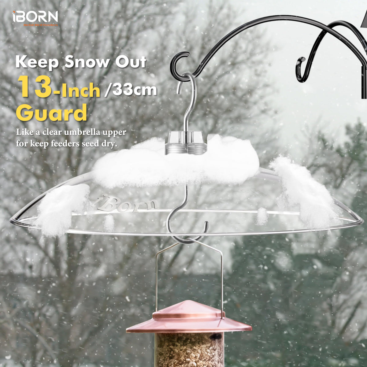 iBorn central hook design ensures a tight rain and snow seal.