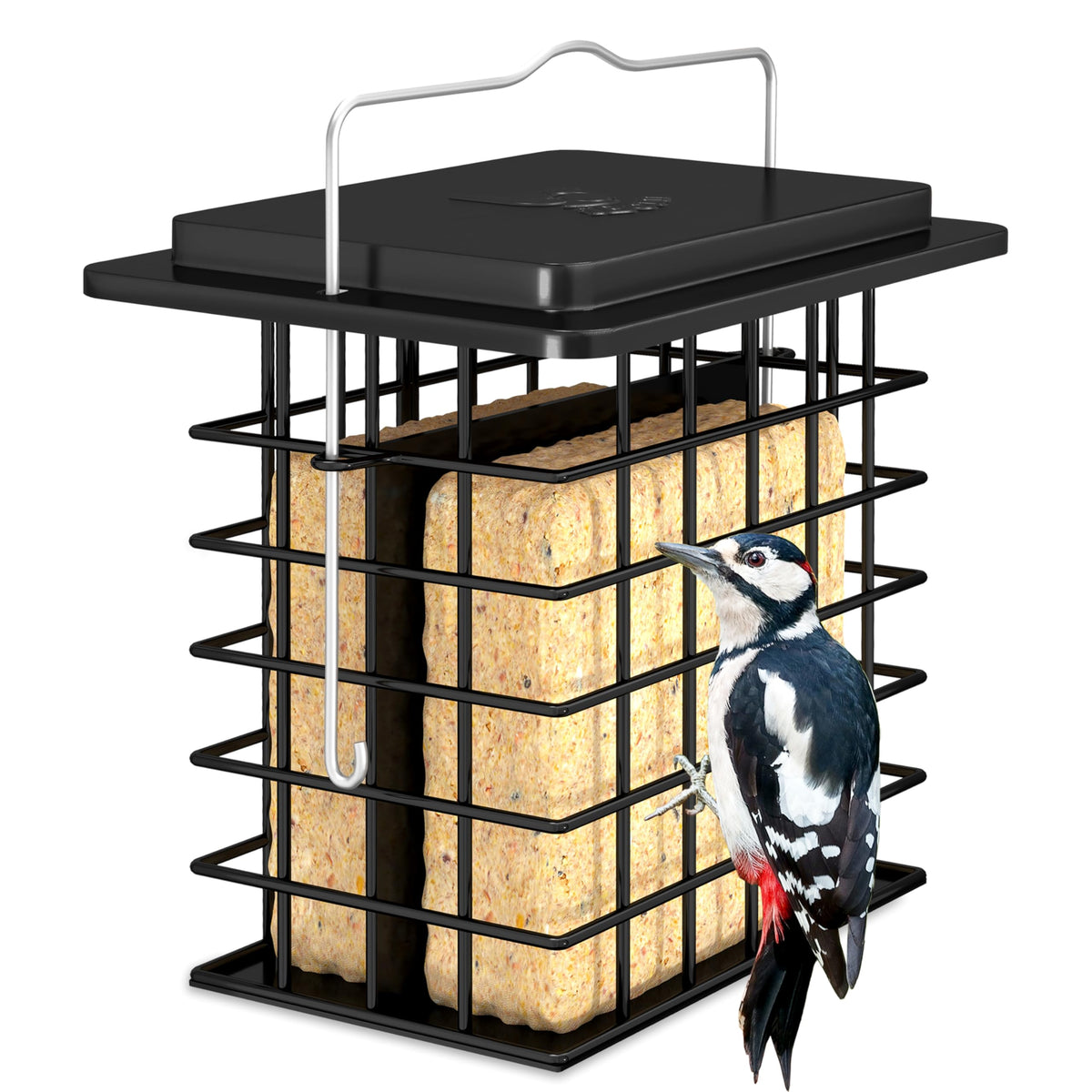 iBorn Double Suet Feeder for outdoor hanging with a durable weatherproof build.
