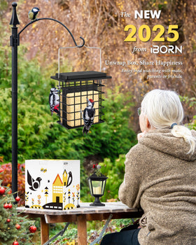 iBorn Double Suet Feeder with taller grid designed for woodpeckers.
