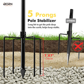 iBorn durable weather-resistant pole suitable for long-term outdoor use