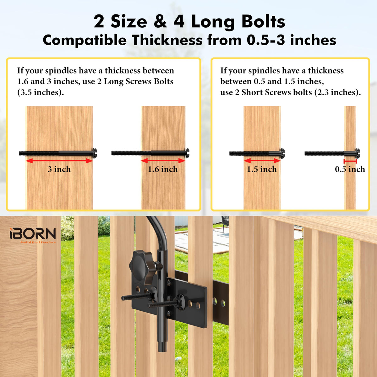 iBorn deck hook tolerates larger loads for extended use.