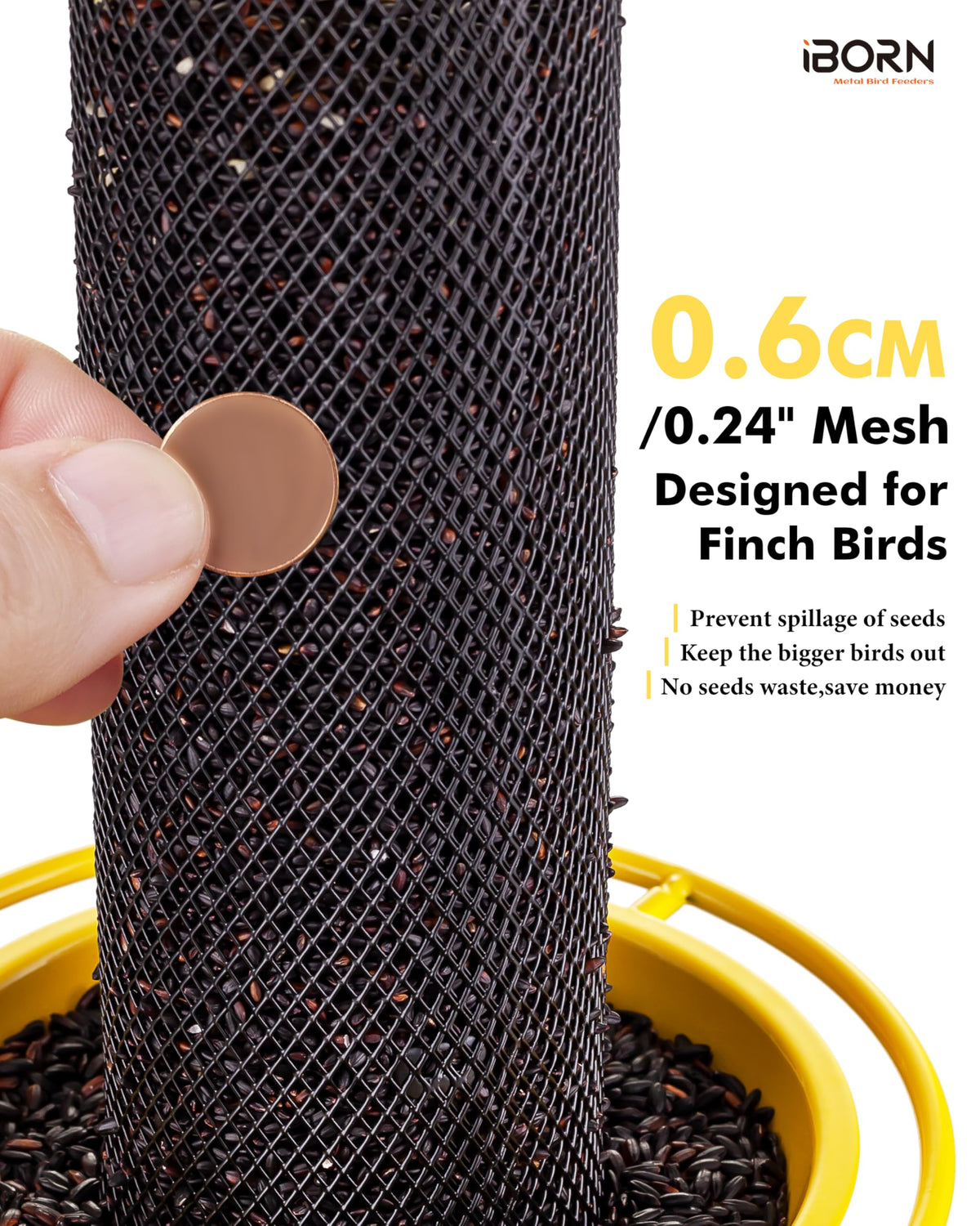 2 lb capacity keeps more seed available for longer