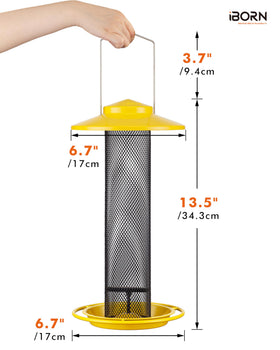 iBorn feeder roof weatherproof protects seeds from rain and wind