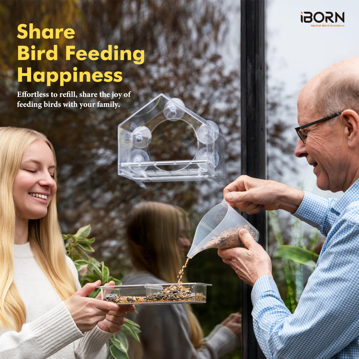 Gift-ready packaging makes iBorn window feeder ideal for bird lovers.