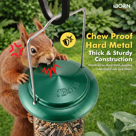 iBorn green powder-coated finish resists rust for year-round use