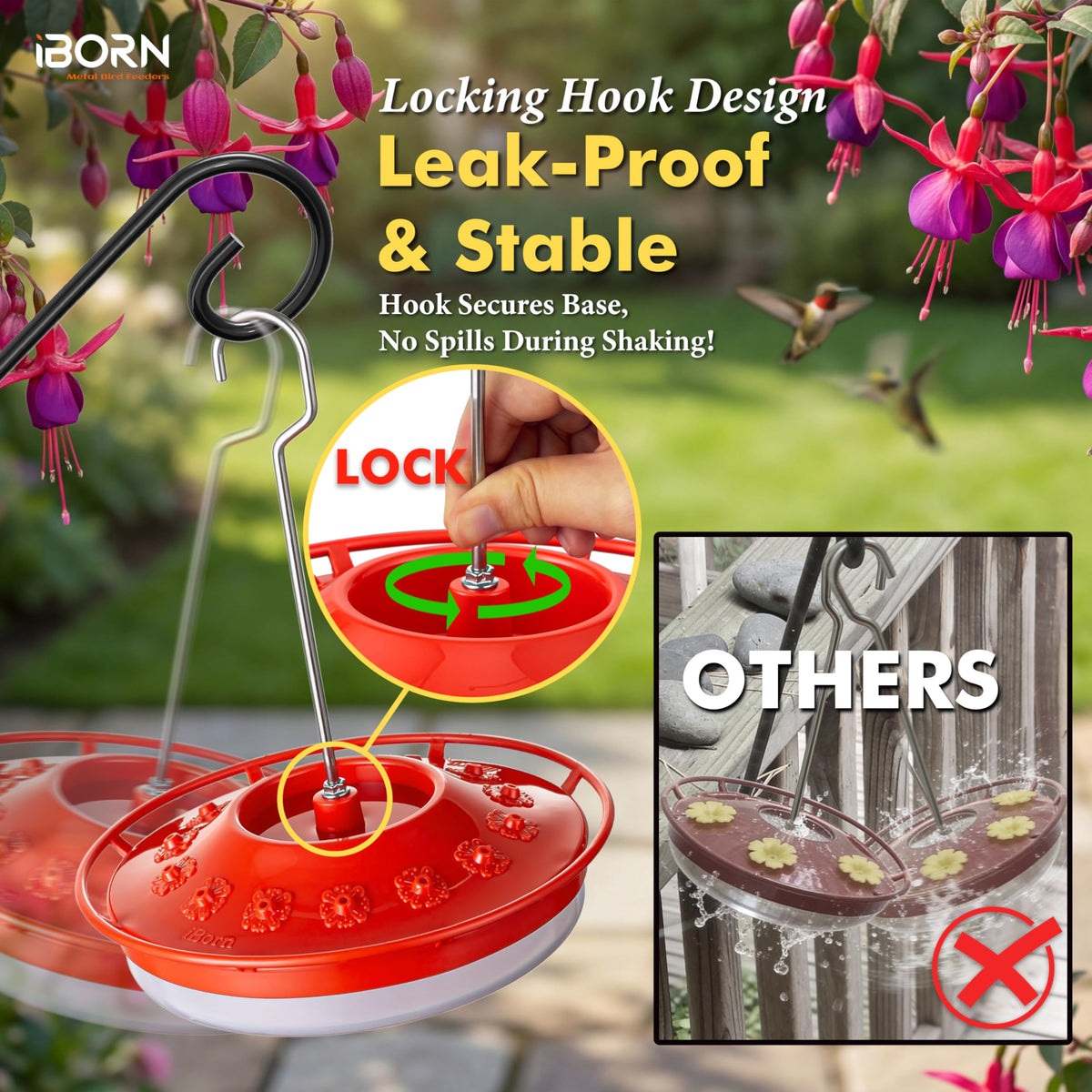 iBorn 14 red flower ports energize the garden with activity