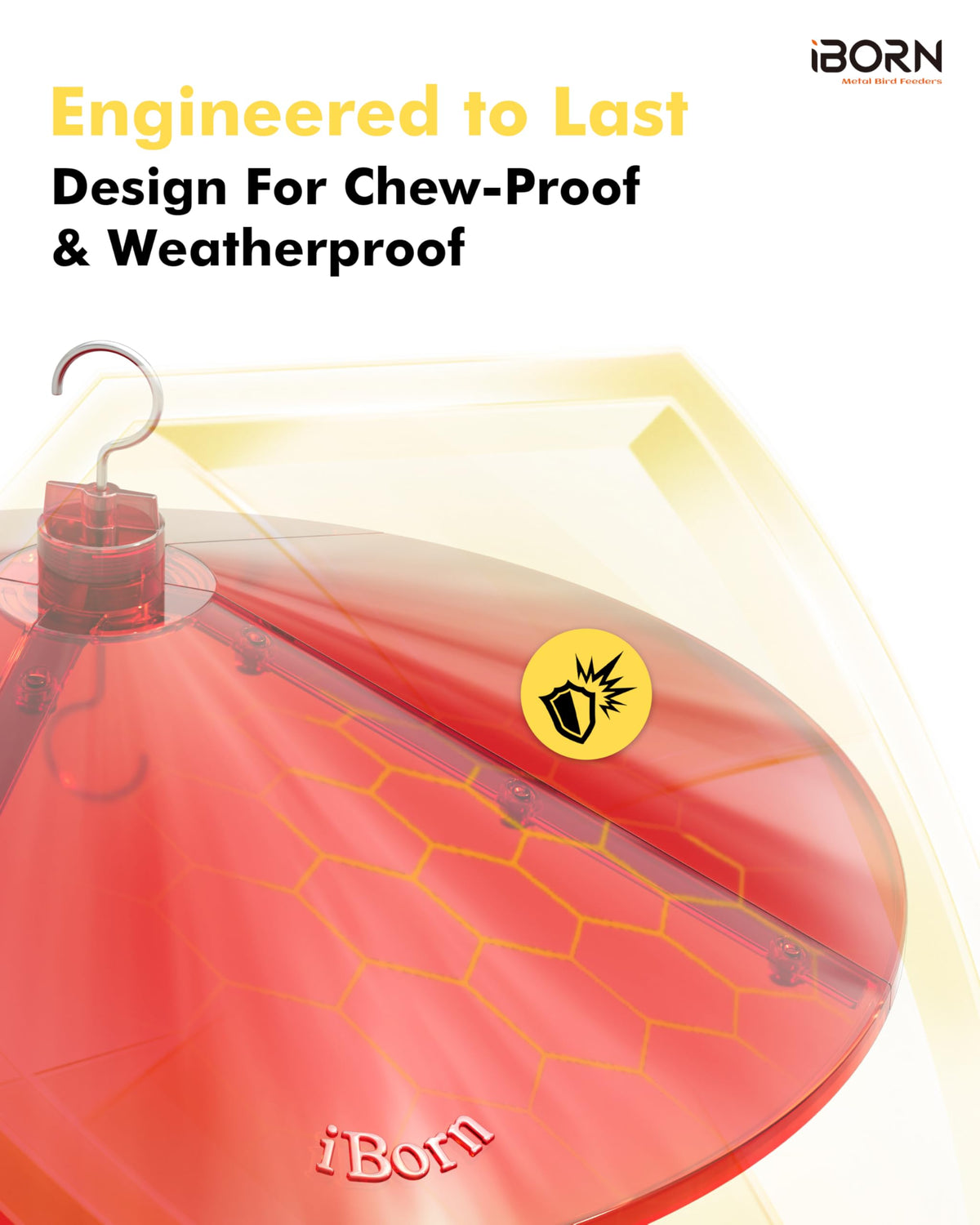 iborn hummingbird feeder baffle 3-year guarantee for peace of mind