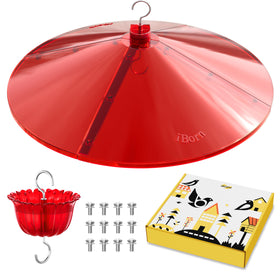 iborn hummingbird feeder baffle rain guard shields nectar from rain