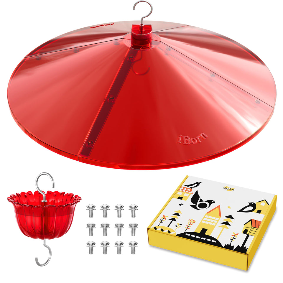 iborn hummingbird feeder baffle rain guard shields nectar from rain