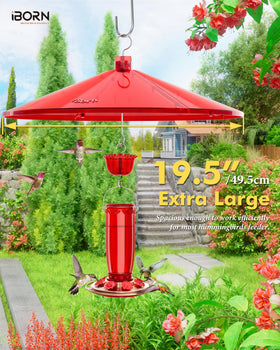 iborn hummingbird feeder baffle keeps squirrels away during feeding