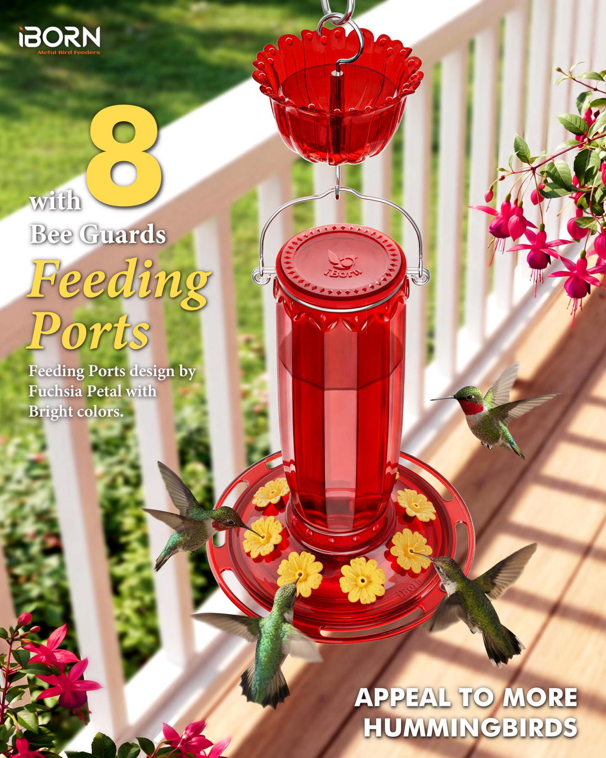 iBorn feeder uses soft silicone ports to protect delicate beaks