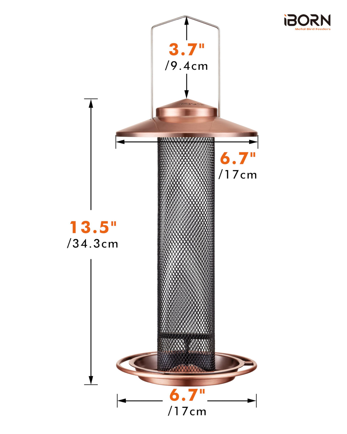 iBorn Nyjer seed feeder mesh tube designed for small birds and minimal waste.