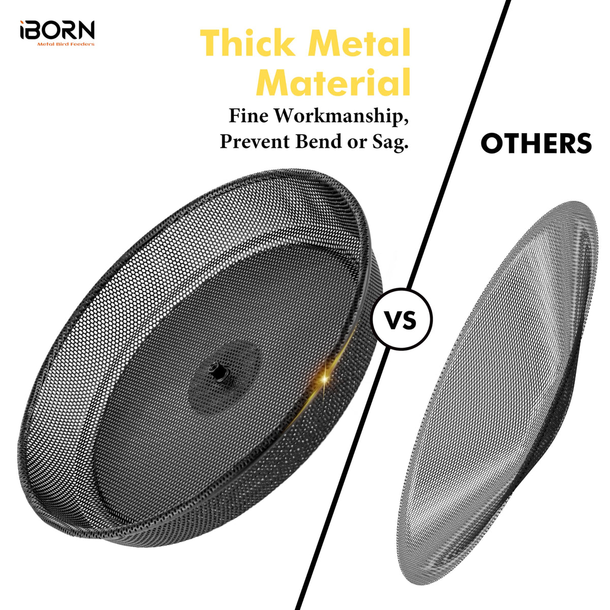iBorn Pack-1 black feeder tray shown in product image.