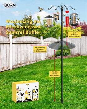 IBORN pole-mounting hardware with safety tips promotes proper height.