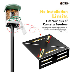 iBorn solar-panel ready mount option enables uninterrupted power for cameras