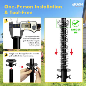 iBorn Squirrel Baffle with oversized 19.5-inch design increasing reach beyond edge