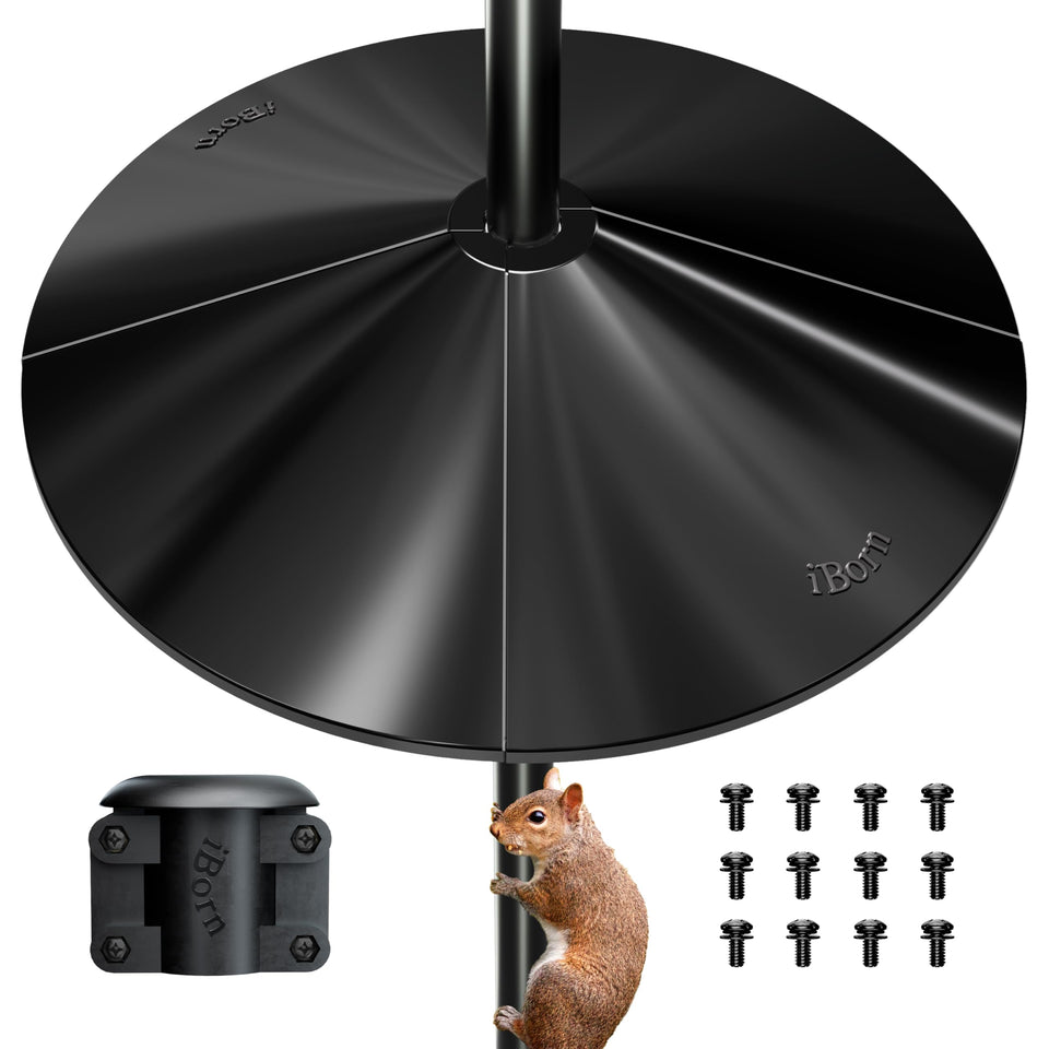 iBorn Squirrel Baffle oversized-edge-contact blocks seed access for birds.