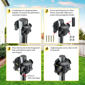 IBORN squirrel-proof setup shown in a garden setting.