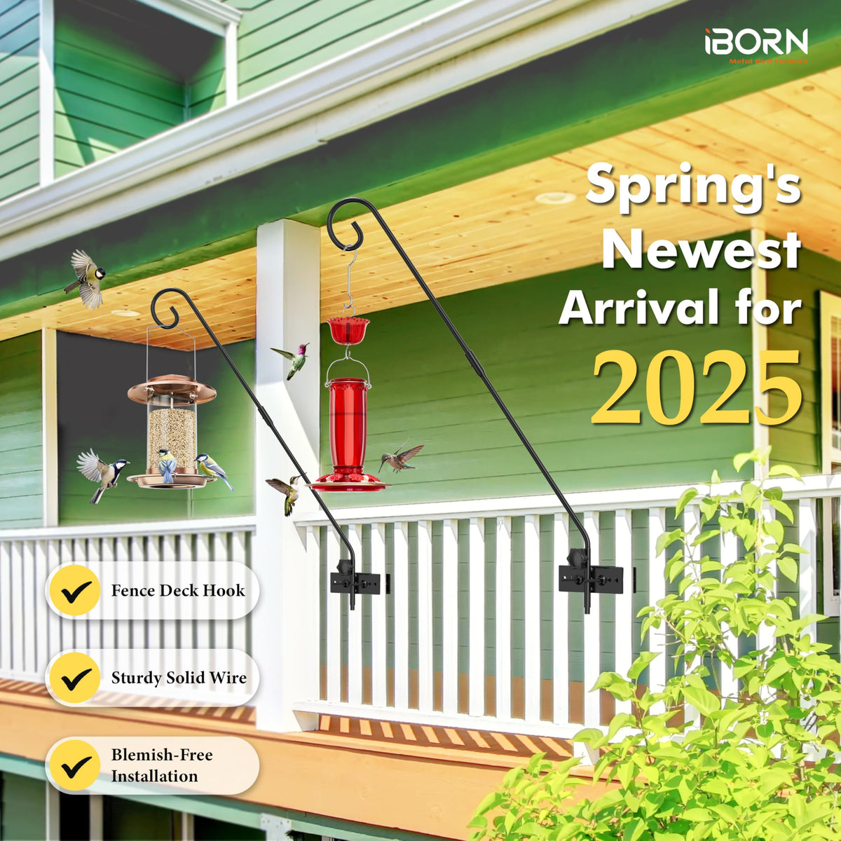 iBorn two-screw bracket ensures a stable installation on rails.