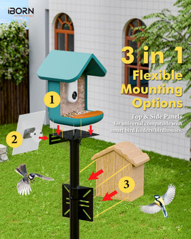 iBorn universal bracket grooves fit multiple feeder designs securely