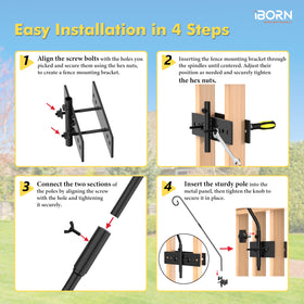 iBorn wrought-iron construction offers heavy-duty outdoor durability.