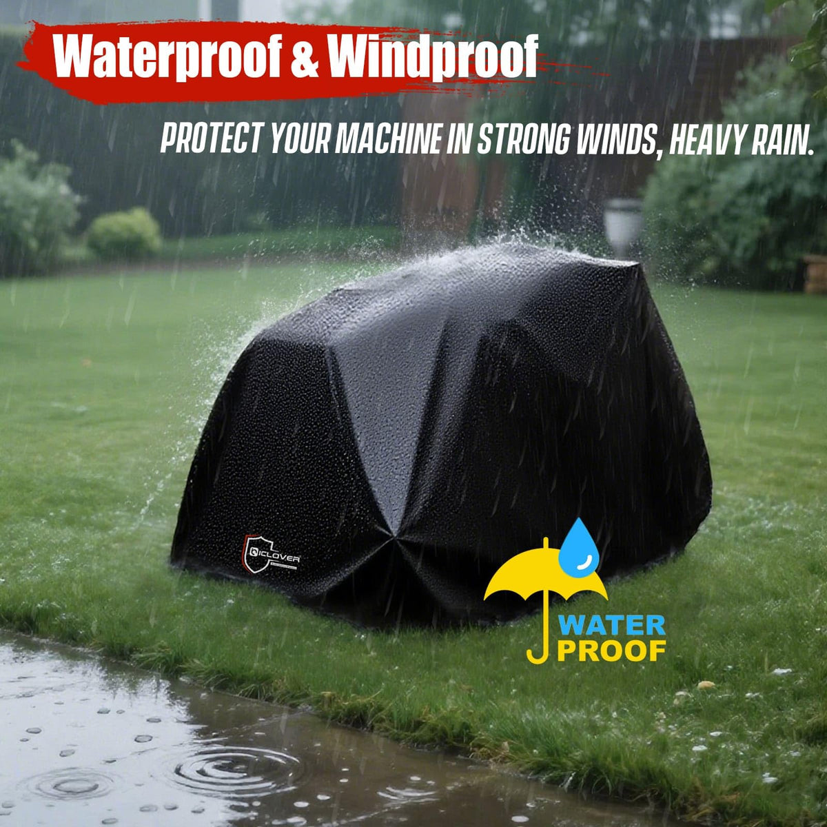 IC ICLOVER all-weather cover protects from dust, birds, and snow buildup.