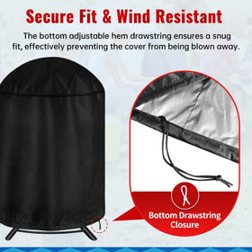 iCOVER bottom drawstring ensures a snug fit against windy conditions