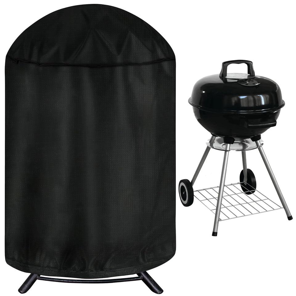 iCOVER round grill cover showing 29 inch diameter and 38 inch height for versatile protection