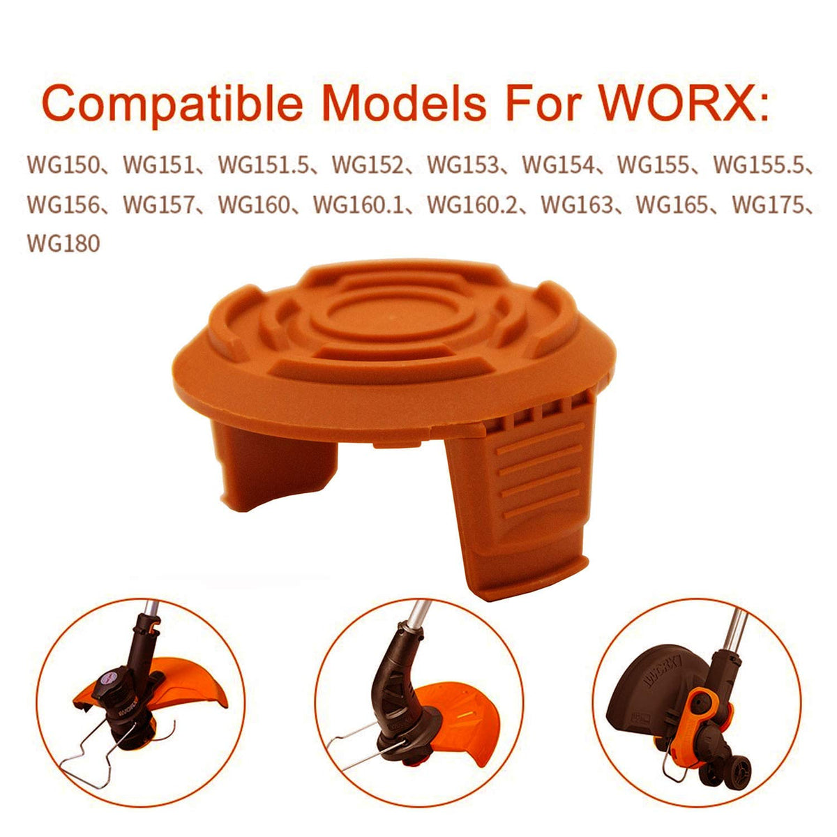 Iceyyyy six-pack spool caps provide durable replacements for Worx.